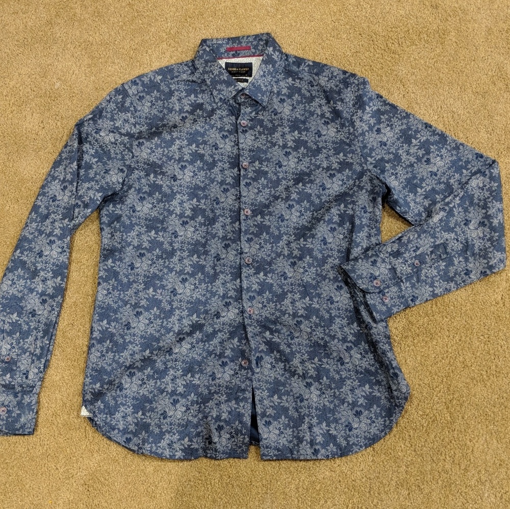 Button down shirt floral pattern